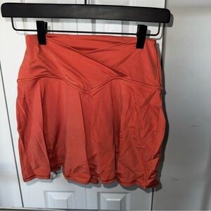 Aerie Offline Real Me Crossover Tennis Skirt - Coral - Size S